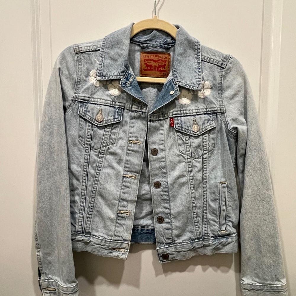 Levi's Classic Blue Embroidered Denim Jacket